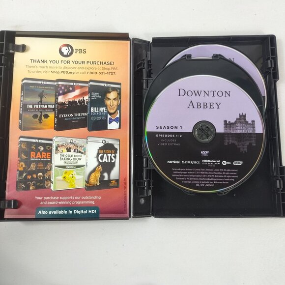 Downton Abbey Seasons 1,2, & 3, by PBS, 9 Disc DVD Set w/ Slipcover Used - Picture 6 of 10